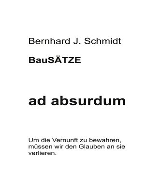 cover image of ad absurdum